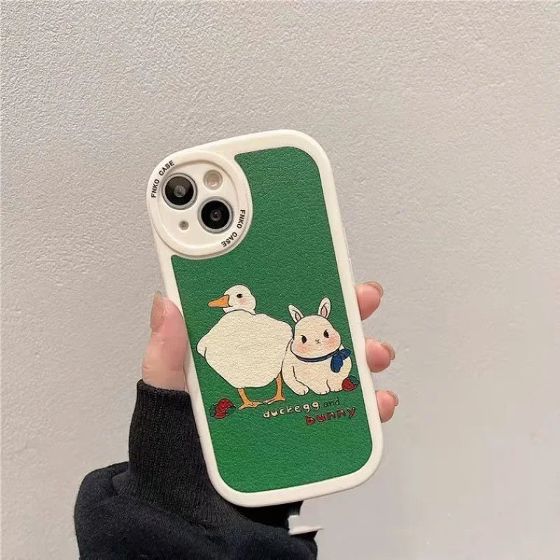 Cute Duck Rabbit Phone Case for iPhone – Adorable & Protective