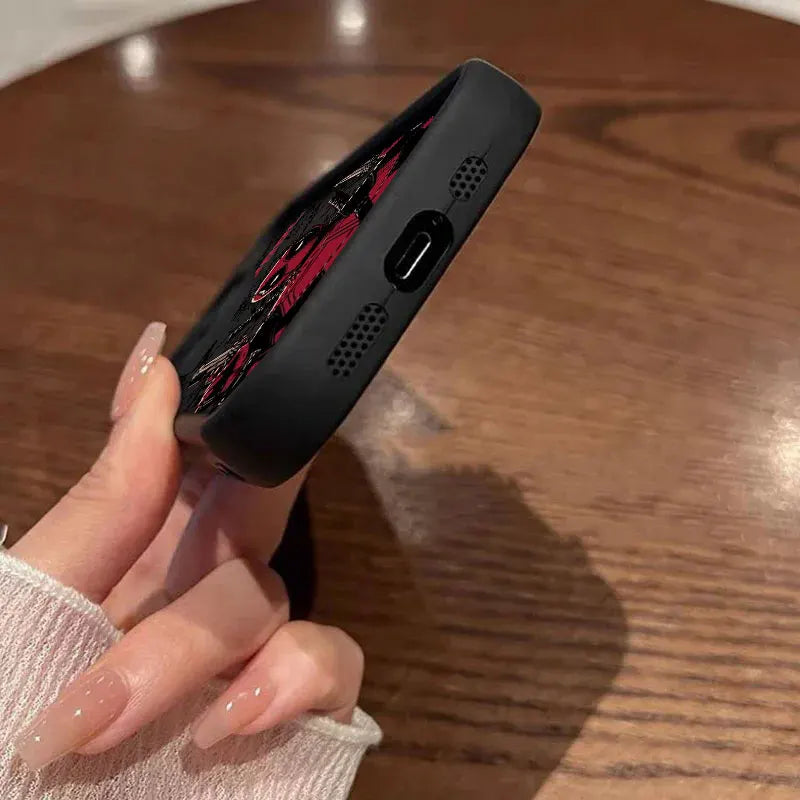 Deadpool Marvel iPhone Case – Shockproof Black TPU Matte Silicone black Case