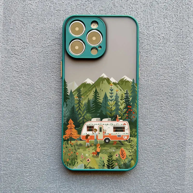 Forest Landscape RV iPhone Case – Shockproof & Matte Finish