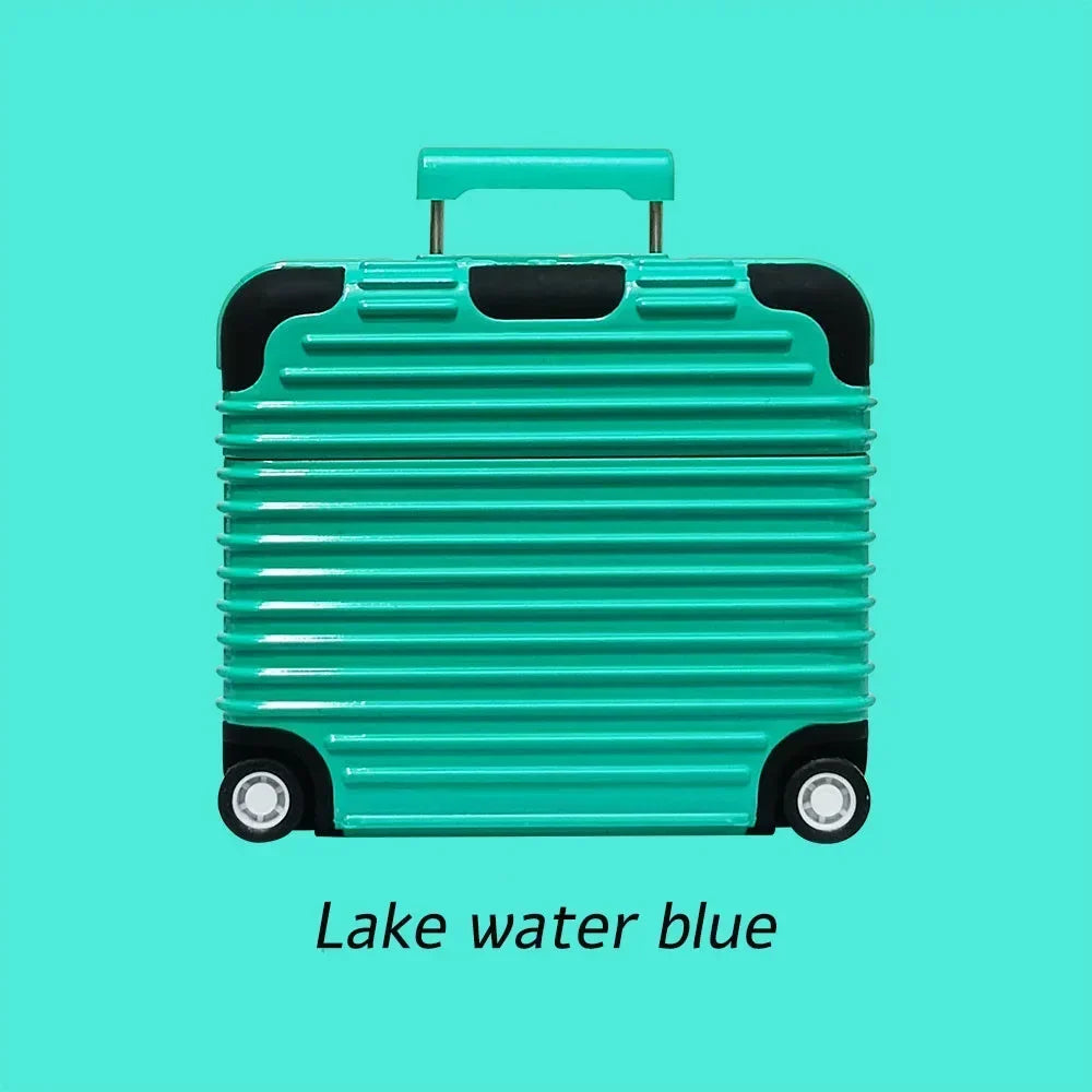 Luxury Trunk Design AirPods Case – Travel Baggage lake water blue