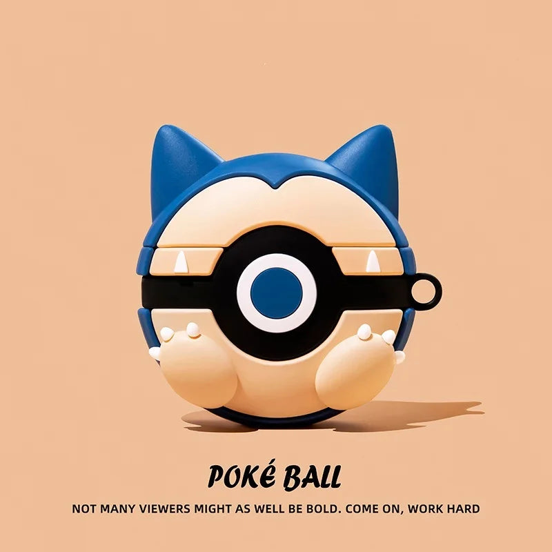 Poke Ball AirPods Case – Cute 3D Anime Silicone Cover Phonocap.com