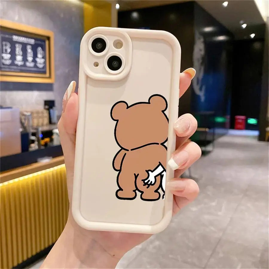 Cute Bear Couple iPhone Case – The Perfect Matching Gift For Lovers Phonocap.com