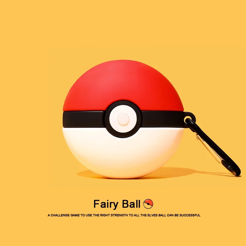 Poke Ball AirPods Case – Cute 3D Anime Silicone Cover Phonocap.com