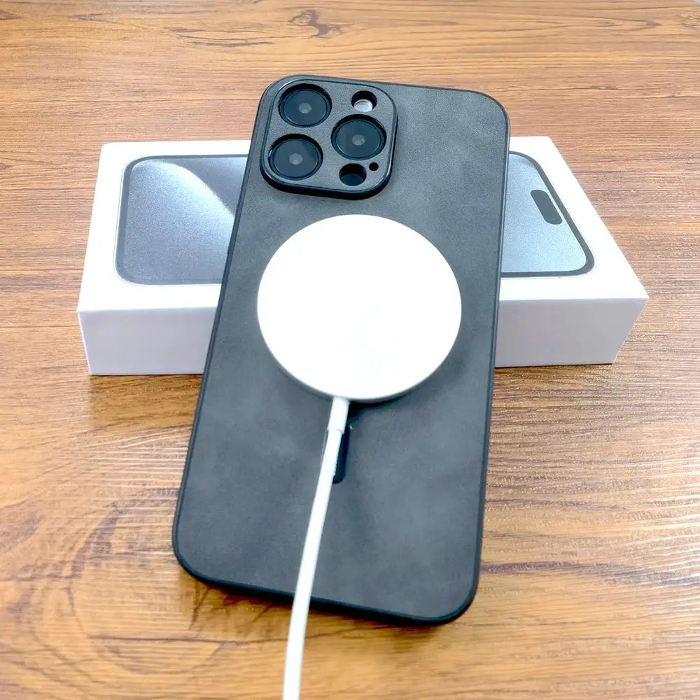 Luxury PU Leather Deer iPhone Case – Wireless Charging Phonocap.com