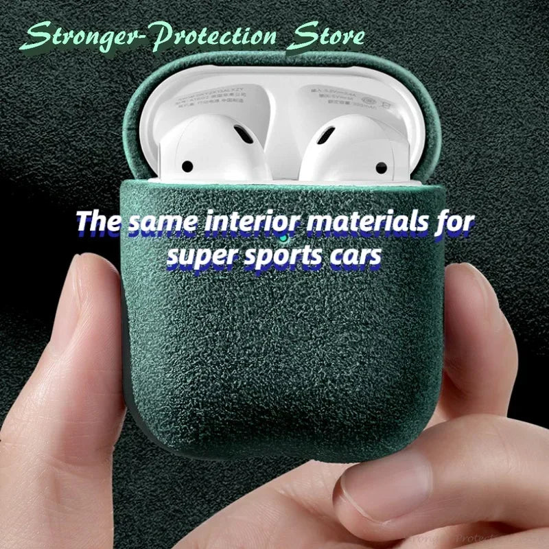 Italian Suede Leather Case for AirPods Pro 2, 3, 4 – Luxury & Protection - Phonocap