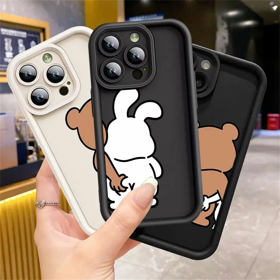 Cute Bear Couple iPhone Case – The Perfect Matching Gift For Lovers Phonocap.com