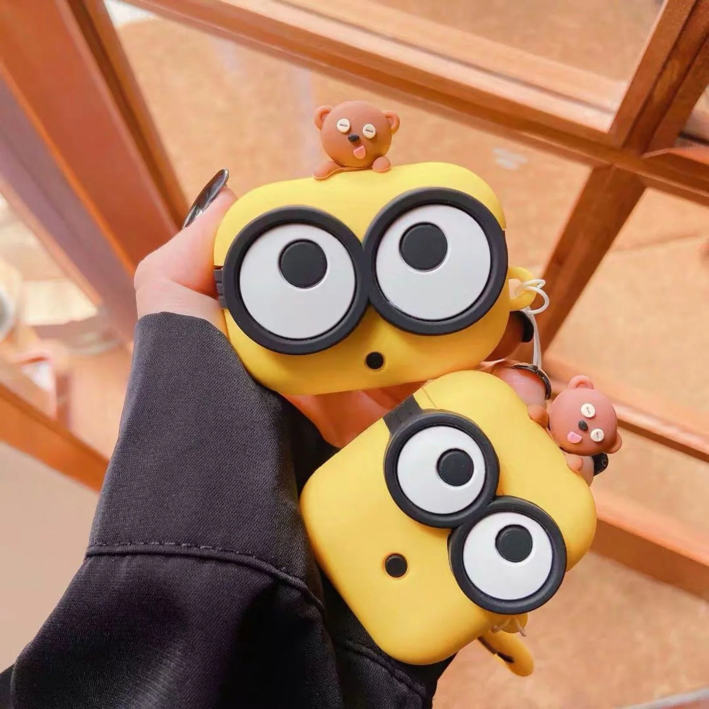 3D Cartoon Minion AirPods Case