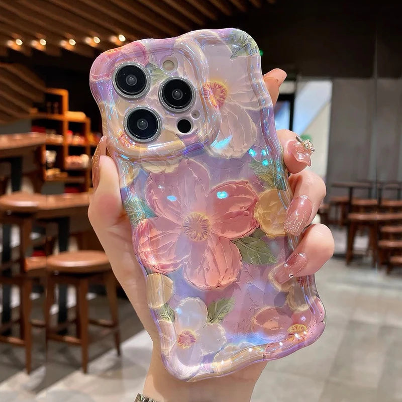 3D Floral Phone Case pink