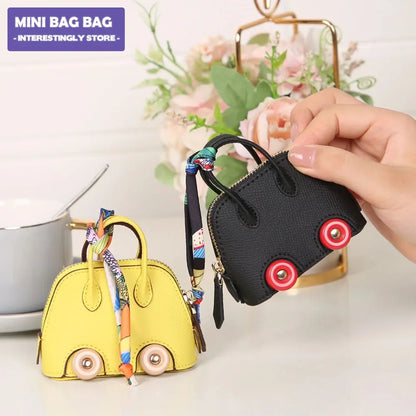 Car Styling Mini Bag AirPods Case – Soft PU Leather Storage Bag for Keys, Lipstick & More