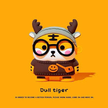 Laden Sie das Bild in den Galerie-Viewer, Cute Cartoon Animal AirPods Case – Dull tiger