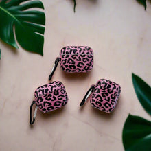 Load image into Gallery viewer, Cute Pink Leopard AirPods Case with Keychain