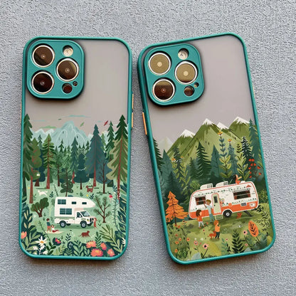 Forest Landscape RV iPhone Case – Shockproof & Matte Finish