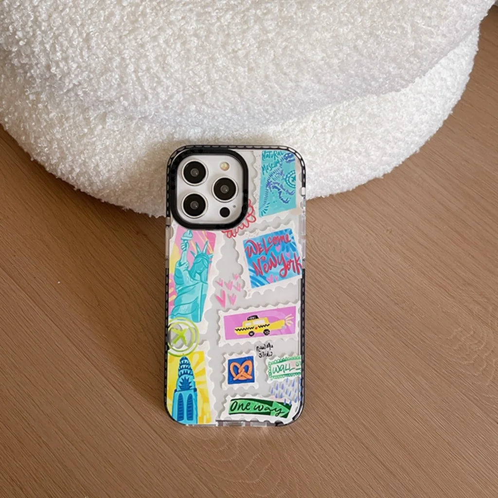 Funny Landscape Graffiti iPhone Case – Protective Cover with Unique Design