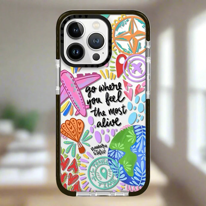 Funny Landscape Graffiti iPhone Case – Protective Cover with Unique Design