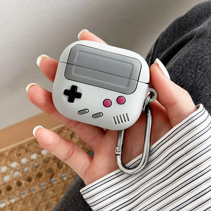 Gray Airpods case Retro Console Design