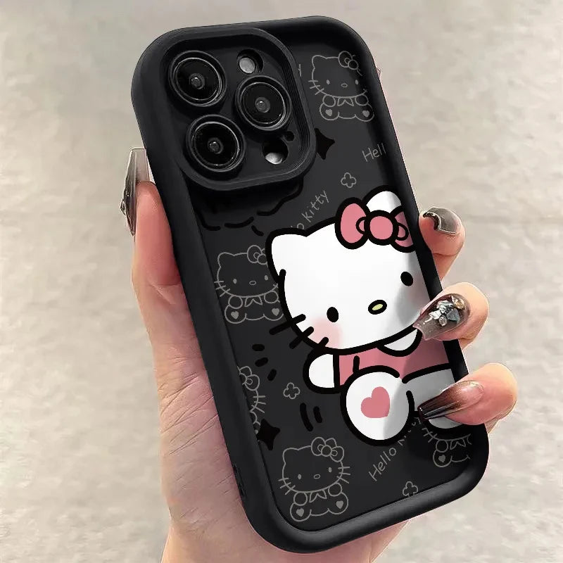 Hello Kitty Cartoon iPhone Case black