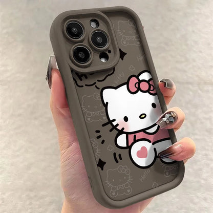 Hello Kitty Cartoon iPhone Case ebony