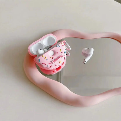 Hello Kitty Doughnut AirPods Case – Cute Silicone Protection for AirPods Pro