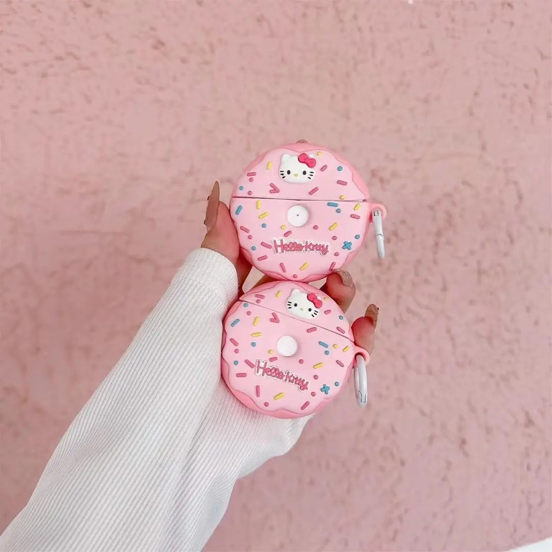 Hello Kitty Doughnut AirPods Case – Cute Silicone Protection for AirPods case