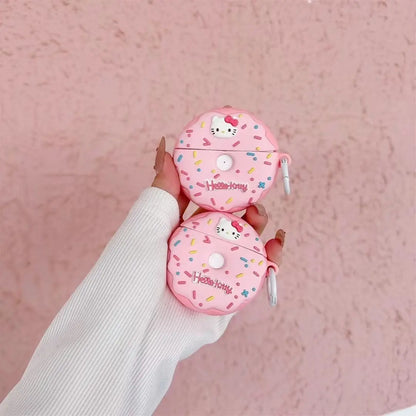 Hello Kitty Doughnut AirPods Case – Cute Silicone Protection for AirPods case