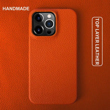 Load image into Gallery viewer, Luxury Handmade Genuine Leather iPhone Case