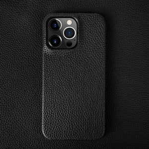 Luxury Handmade Genuine Leather iPhone Case black