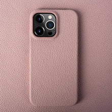 Load image into Gallery viewer, Luxury Handmade Genuine Leather iPhone Case pink