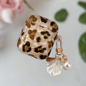 Luxury Leopard Pearl AirPods Case – Elegant Protection for AirPods