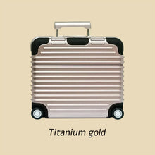 Laden Sie das Bild in den Galerie-Viewer, Luxury Trunk Design AirPods Case – Travel Baggage Titanium gold