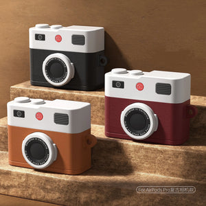 Retro Camera AirPods Case – Vintage Style Silicone Protection