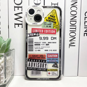 Labels and Stickers iPhone Case