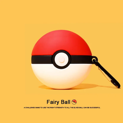 Poke Ball AirPods Case – Cute 3D Anime Silicone Cover