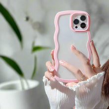 Load image into Gallery viewer, Wavy Distorted Border iPhone Case - Pink