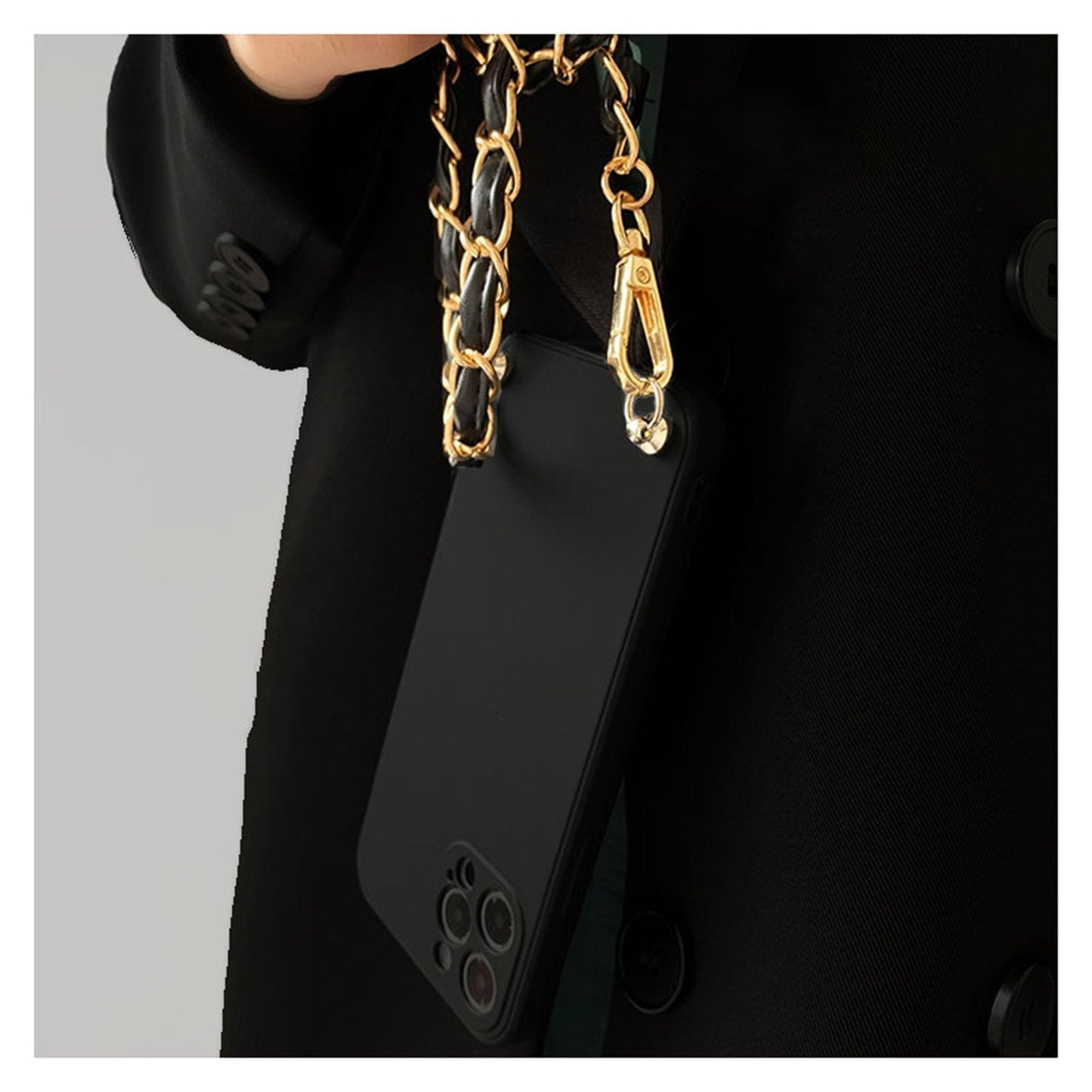 Black Crossbody iPhone Case - Phonocap