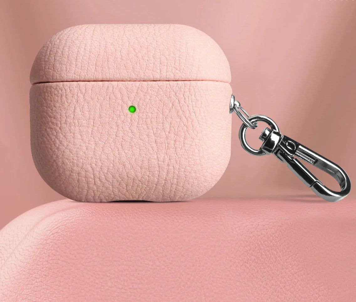 luxury Leather AirPods case - pink