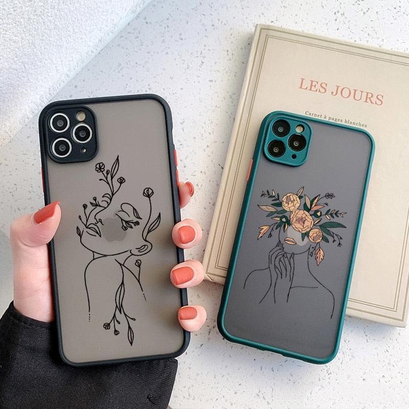 Lady Flower Art Iphone case - Phonocap