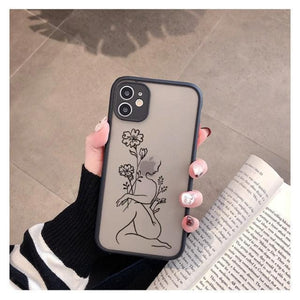 Lady Flower Art Iphone case - Phonocap