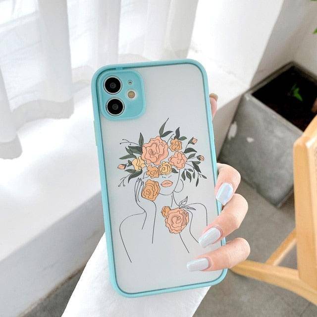 Lady Flower Art Iphone case - Phonocap