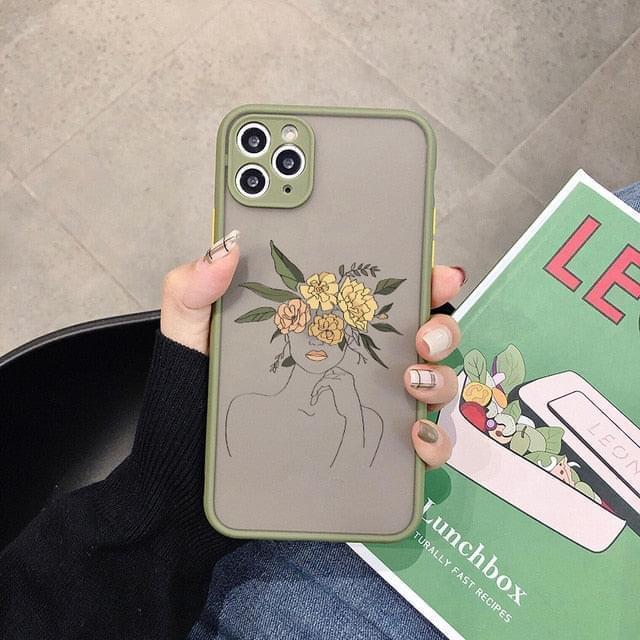 Lady Flower Art Iphone case - Phonocap